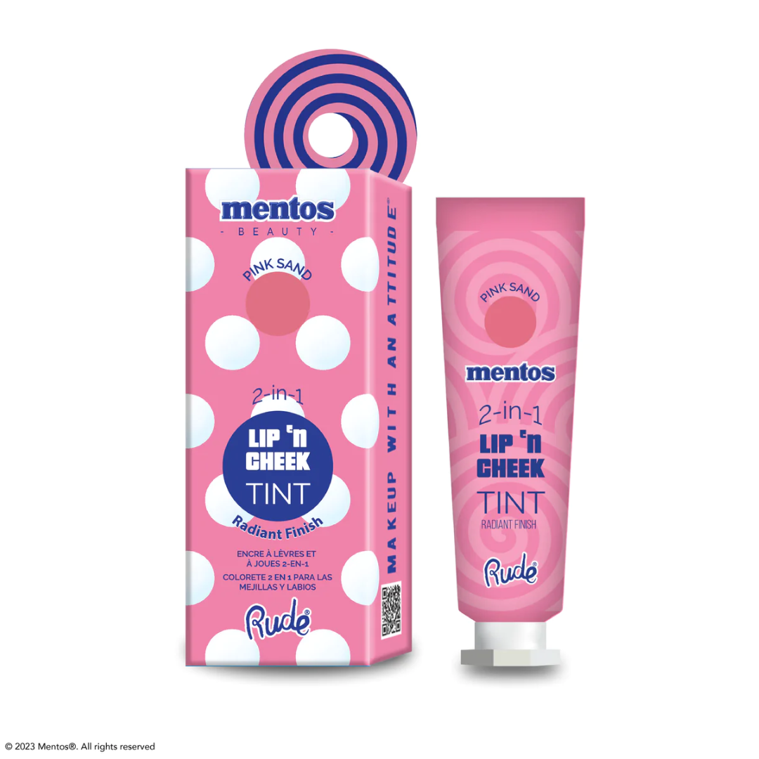 2-in-1 Lip'n Cheek Tint Mentos x Rude Cosmetics