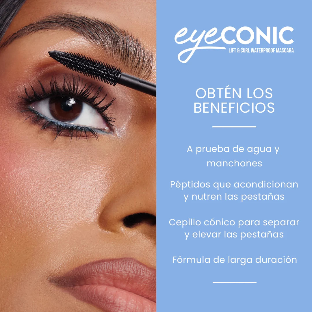Mascara a Prueba De Agua - Eyeconic - Lift & Curl Waterproof Mascara - Beauty Creations