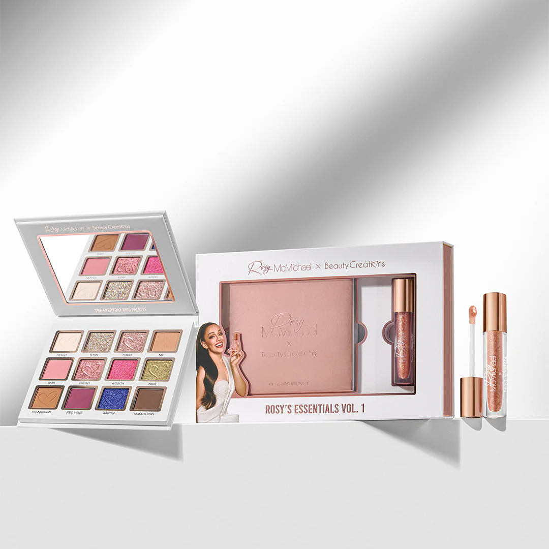 SET - Rosy McMichael X Beauty Creations - Discover Rosy's Vol. 1 Essential Palette & Gloss