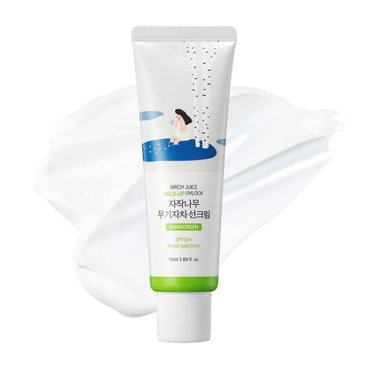 Protector solar mineral - ROUND LAB - Birch Juice Moisturizing Mild Up Sunscreen [50ml]