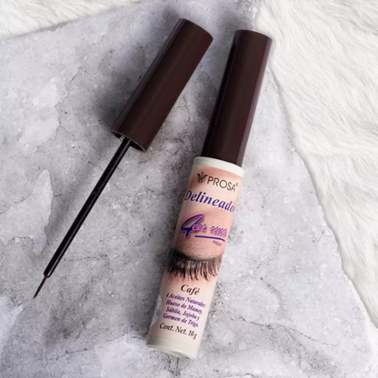 Delineador de Ojos Líquido 4 En 1 color Café Prosa