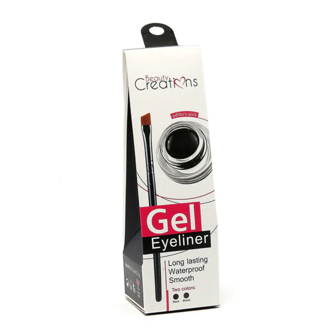 Gel Eyeliner Long Lasting Waterproof Black Beauty Creations