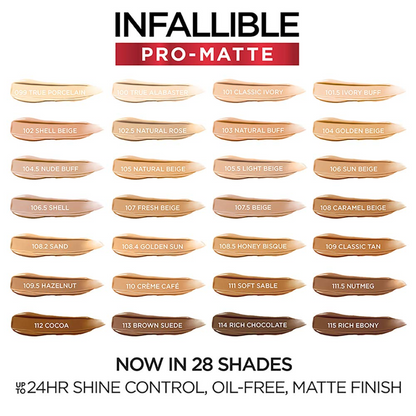 Pro Matte Foundation Infallible 24H de Loreal