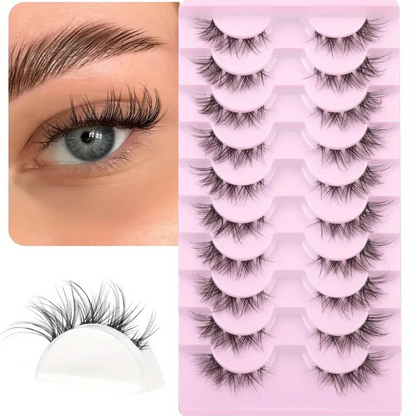 10 Pairs Cluster Lashes Natural Look