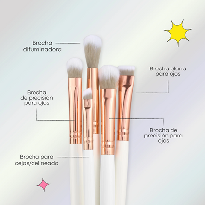 Brochas Sunshine Brushes Set Lula Beauty