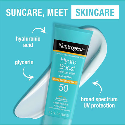 Hydro Boost Moisturizing Sunscreen Water Gel Lotion, SPF 50 Neutrogena