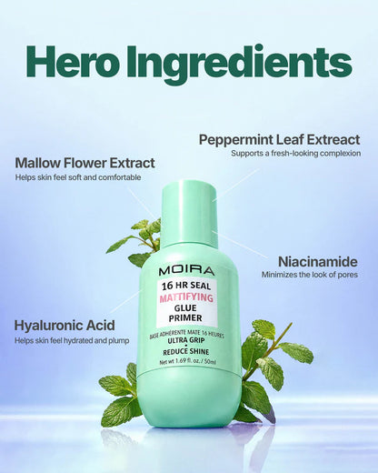 Primer matificante - 16HR Seal Mattifying Glue Primer Moira