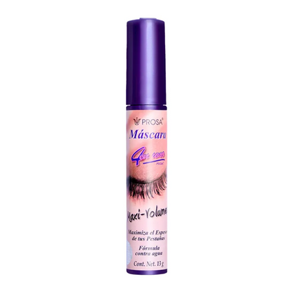 Mascara de Pestañas Maxi Volumen 4 en 1 Morada  Prosa