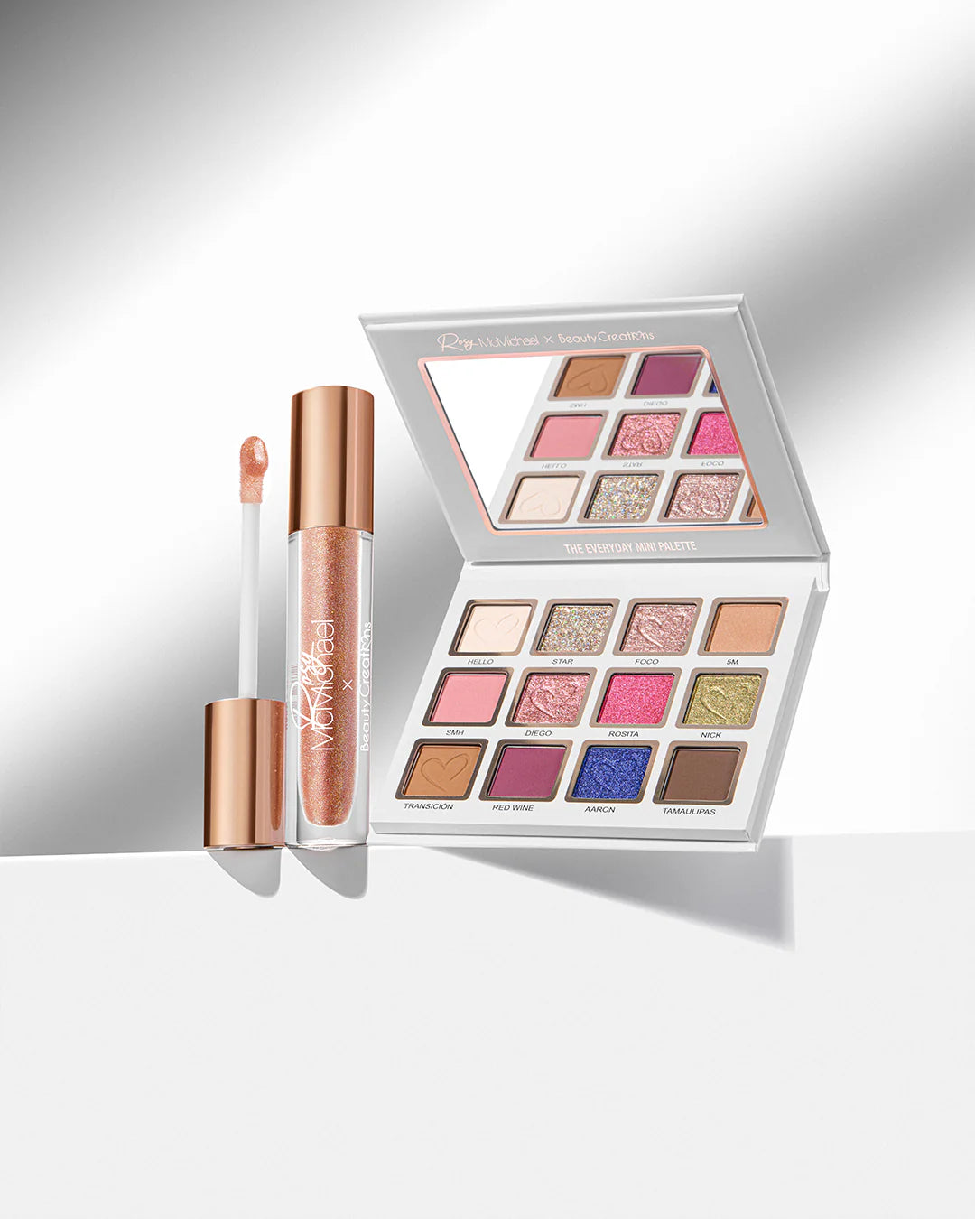 SET - Rosy McMichael X Beauty Creations - Discover Rosy's Vol. 1 Essential Palette & Gloss