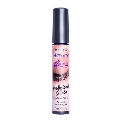 Mascara de Pestañas Profesional Silicon 4 en 1 Gris  Prosa